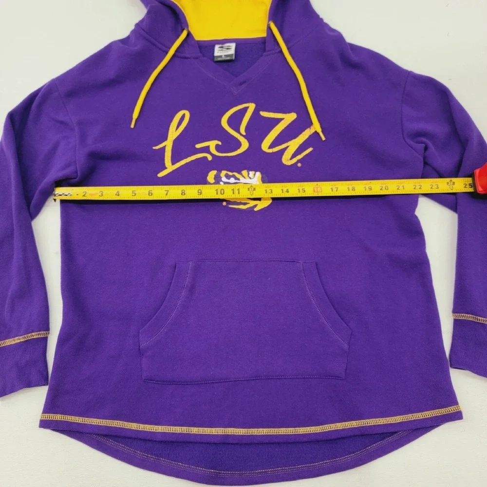 LSU Tigers Womens Sz L Hoodie Purple Stadium Athletics Sweatshirt Football EUC - Picture 6 of 7